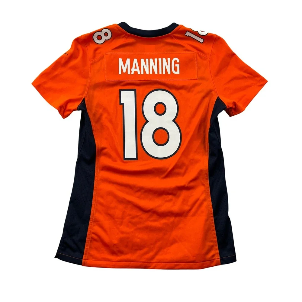 Nike Denver Broncos Peyton Manning Jersey Kids S Orange NFL Football On Field 18